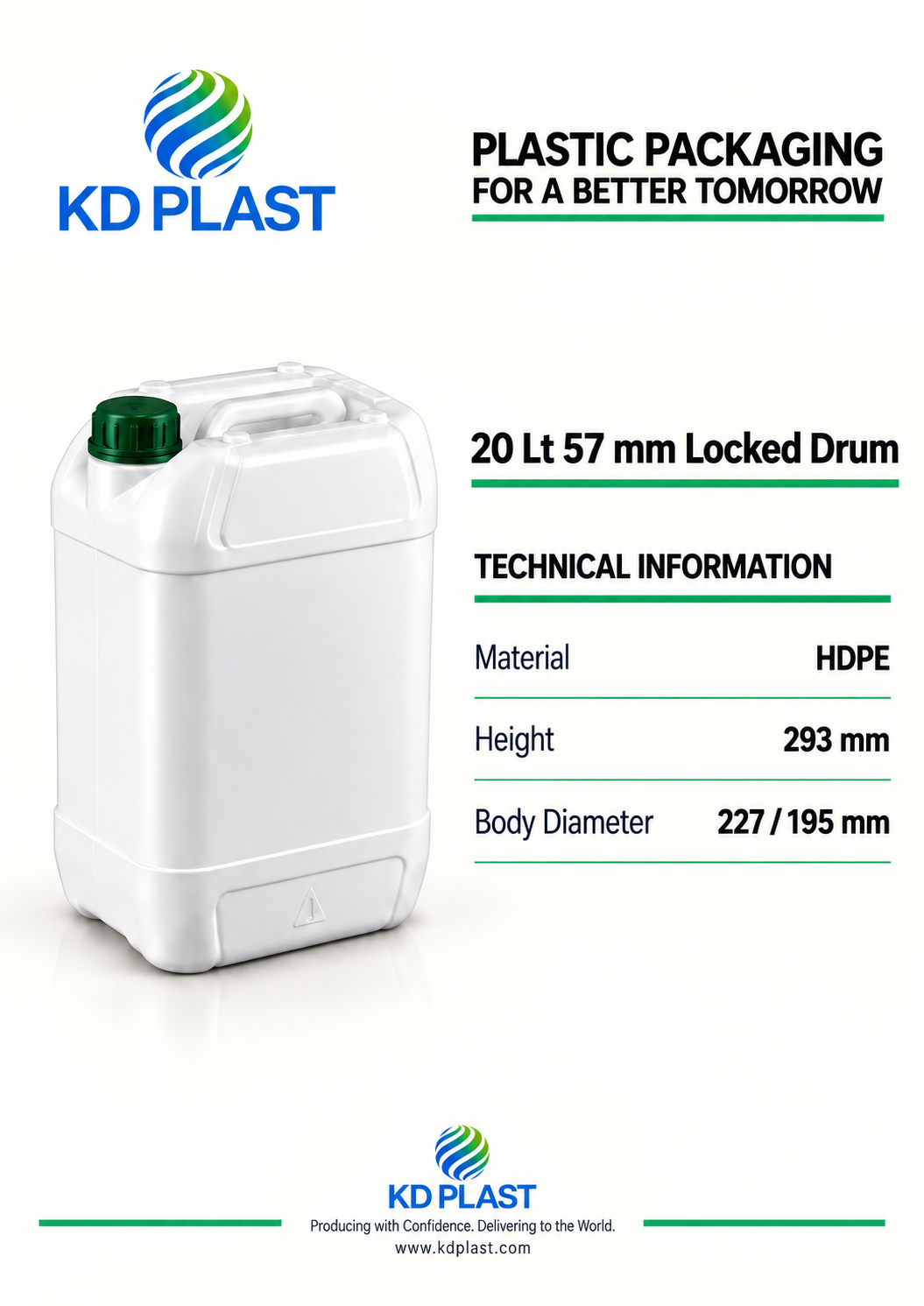 20 L HDPE Lock-Closure Drum