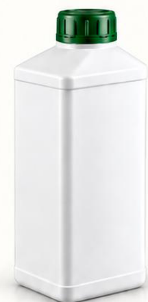 1 L HDPE Rectangular Foil-Seal Bottle