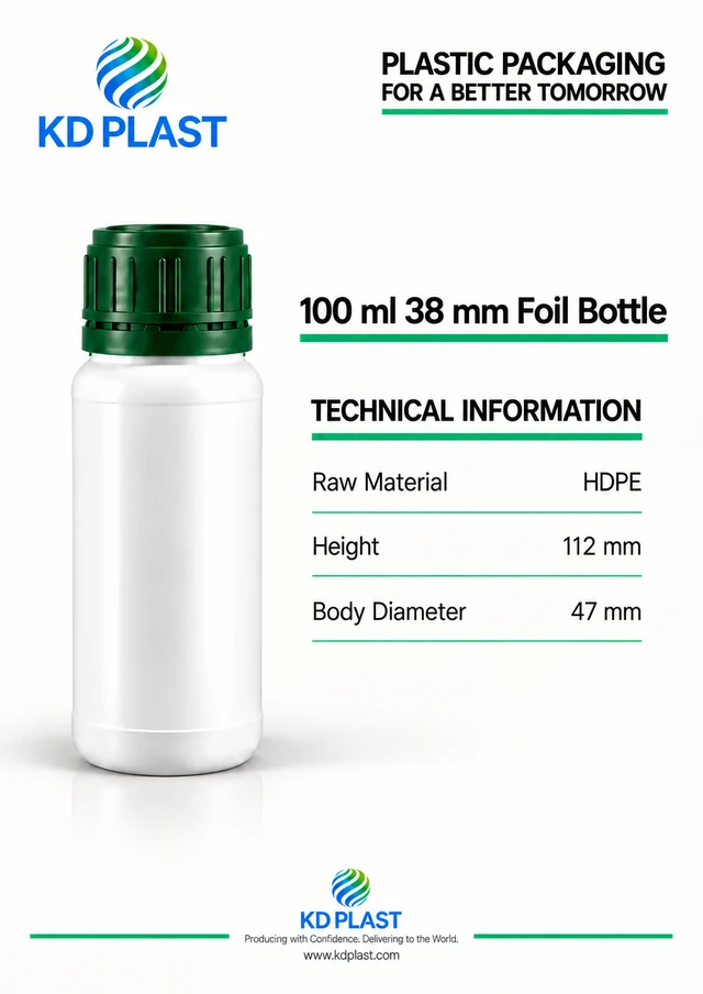 100 ml HDPE Foil-Seal Bottle